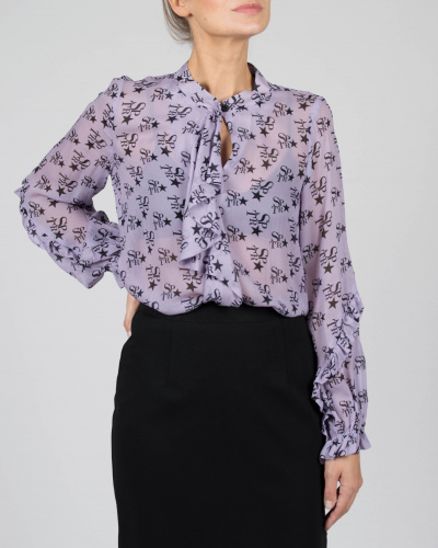 Блуза SHIRTAPORTER SH3323 LILLA-NERO 